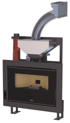 BRICOSOL INSERTABLE DE PELLET BRONPI MODELO BRUNO SLIM CON CARGA SUPERIOR