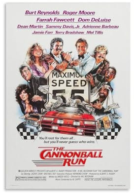 LIANGSHUANG 1981 Action Comedy Film The Cannonball Run Poster, Poster, Kunstdruck, Wand-Foto, Malposter zum Aufhängen, Familiendekoration, 30 x 45 cm