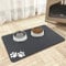 Mavicen Super Absorbent Dog & Small Animal Feeding Mat - Non-Slip Rubber Back - Easy Clean Wash, Dark Gray