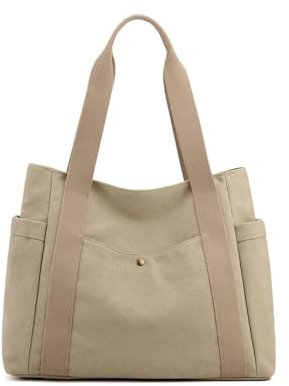 RPAEOY Bolso Shopper Mujer Grande Capacidad Bolsa Compra Bandolera Lona Bolsos Mano Playa Verano Trabajo Escuela Bolsas Tote Bag