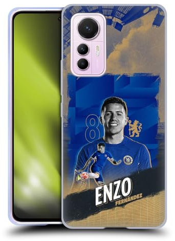Head Case Designs Offizielle Chelsea Football Club Enzo Fernández 2023/24 Erstes Team Soft Gel Handyhülle Hülle kompatibel mit Xiaomi 12 Lite
