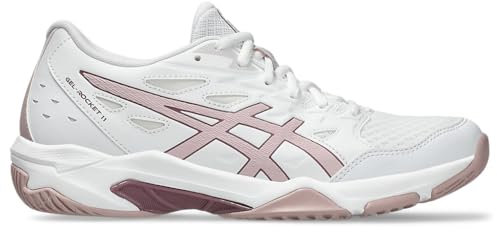 ASICS Femme Gel-Rocket 11 Sneaker, Rose Blanche/Bassin Versant, 40 EU