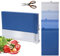 MASTERTOP Set 4 Planches à Découper Index, Planche à Découper Plastique Antidérapant avec Etui de Rangement, 34 * 21,5cm, pour Coupe Séparée des Aliments (Bleu Dégradé)