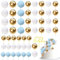 51 PCS Blue Cake Balls, Blue Cake Decorations, Happy Birthday Cake Topper Decorations, Mini Balloon DIY, for Birthday Party, Wedding, Baby Shower, Cake Decorations