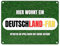 Hier wohnt ein Deutschland-Fan Metallschild in 15x20 cm mit Spruch Betreten auf eigene Gefahr Perfekt für jeden Deutschland-Fan Fussball-Liebhaber EM 2024 WM National Mannschaft