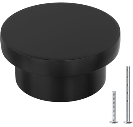 Goldenwarm 10 Stücke Schrankknöpfe Schwarz, Zinc Möbelknöpfe Schwarz Schubladenknöpfe Knauf für Schrank Türknöpfe Schrank Knöpfe Rund