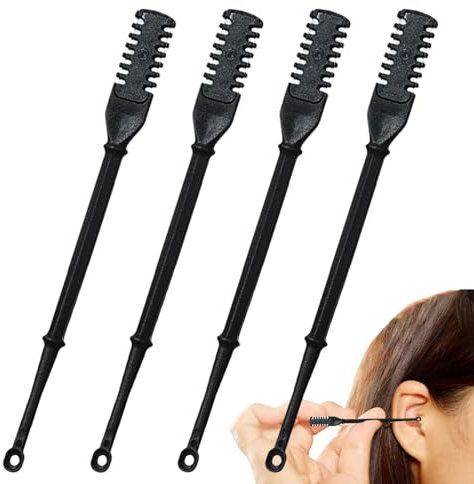 yanzisura Rasoir à poils nasaux, tondeuse à poils de nez à double extrémité - Coupe-cheveux nasal manuel 4 pièces | Outil d'épilation du nez parfaitement adapté pour les voyages, les dortoirs, la