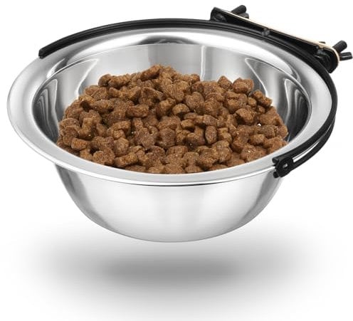 CIYODO Hundenapf Edelstahl Wassernapf Zum Aufhängen Für Hunde Und Katzen 600 Ml