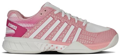 K-Swiss Women’s Express Light Pickleball Shoes – Lightweight Breathable Court Shoe, Stable Support, Durable Toe Protection, Raspberry Sorbet/Cloud Dancer, 8 M