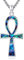 Eusense Collier Croix Ankh en Argent 925 Collier Ankh Pendentif Ancienne Egypte Croix en coquillage Abalone Bijoux Cadeau pour Hommes Femmes Dames