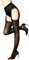 GOCBOBO Collant Porte Jarretelle Brillant Bas pour Porte-Jarretelles Femme Sexy Taille Haute 8 Den Noir