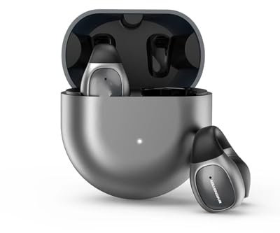 audifonos inalambricos Auriculares Monster Bluetooth 5.3 TWS Auriculares Bluetooth De Gran Resistencia Auriculares Deportivos Control Táctil Y Conducción Ósea Auriculares cancelacion Ruido(Grey)