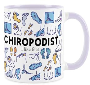 Purely Home Chiropodist Mug - Humorous Foot Treatments & Heathcare Themed Novelty Gifts - Tea/Coffee Hot Drinks White Ceramic Cup Present