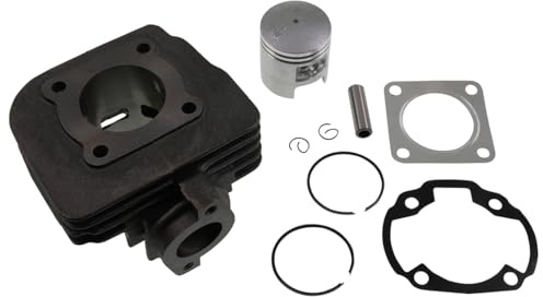 Zylinder Kit VANEZ Morini AC 50ccm kompatibel mit Suzuki Katana Malguti Crosser Italjet Formula, Derbi Vamos | Grauguss-Zylindersatz 50 ccm, 2-Takt AC, Bohrung 41 mm, Kolbenbolzen 10 mm; kompatibel mit Malaguti Crosser, Italjet Formula