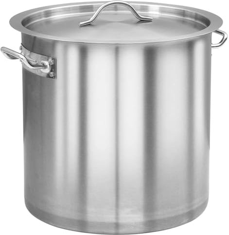 LAPOOH Kochtopf 36 L 36x36 cm Edelstahl, Topf, Dampfgarer Topf, Nudeltopf, Spaghettitopf, Einkochtopf, Sauerkrauttopf, Pasta Pot