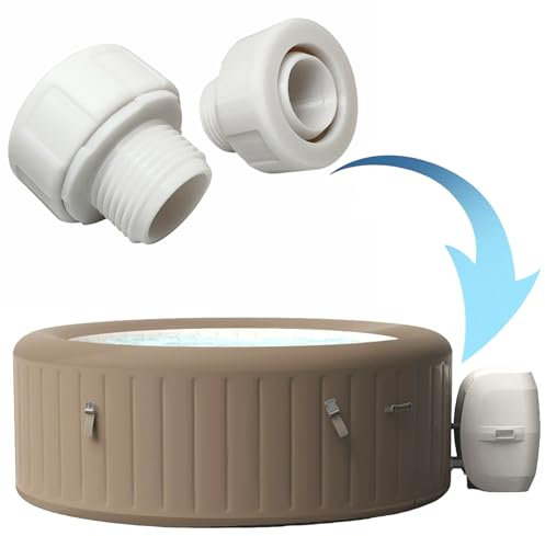 WiseWave B/C Wasserpumpenanschluss Fittings - Kompatibel mit Bestway Lay Z Spa SaluSpa AirJet aufblasbaren tragbaren Whirlpools, langlebig, einfach zu montieren und beständig gegen Chemikalien und UV
