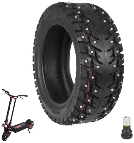 Prodrocam 11 Zoll 90/65-6,5 Reifen Tubeless mit Rutschfeste Schrauben für ZERO 11X Elektroroller Ersatzreifen Vakuum Reifen Schlauchlose für Winter Schnee, mit Ventil (1 Stück)