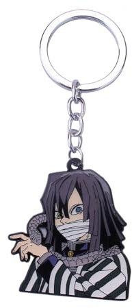 CHENJIRA Ghost Killing Porte-clés Tanjirou Sanemi Pendentif Chaîne en Métal Anime Cosplay Accessoire (O)