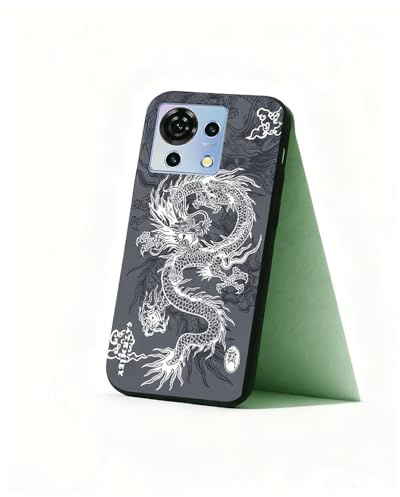 PAIXIKYZ Kompatibel mit ZTE Blade V50 Vita 4G | Drachen gestrichene TPU Stoßfeste weiche Handyhülle
