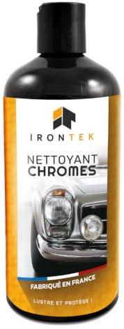 Rénovateur Chrome Moto Voiture 500ml - IRONTEK | IT311 | Polish Désoxydant | Nettoie et Polit Pot Échappement Jantes | Protection Anti-Corrosion & Anti-Oxydation | Effet Miroir Durable