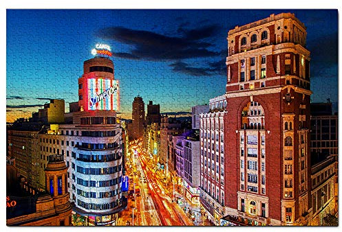 Spanien Straßen-Puzzle Madrid, 1000 Teile, Spielmotiv, Reise-Souvenir, 70 x 50 cm