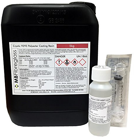 Polycraft 9293 General Purpose Polyester Casting Resin 5kg Kit (Unpigmented)