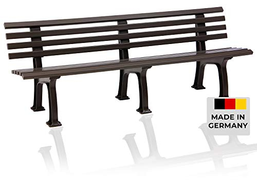 Blome Sitzbank Juist – Gartenbank für Garten, Balkon, Terrasse, Parkbank in braun, 4-Sitzer, Made in Germany