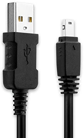subtel Camera USB Cable Replacement for Casio Exilim EX-FC100, EX-Z2, EX-Z550, EX-Z1050, Z100, EX-Z75 Charger 1m Lead Fast Charging Data Cable File Transfer - Black PVC