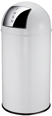 V-Part Pushcan Poubelle à pédale Blanc 40 litres
