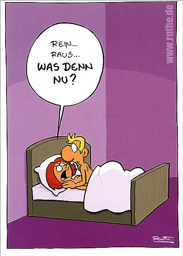 modern times Postkarte CARTOON - Motiv: REIN RAUS, Anlass: Fun Cartoon/Satire, Künstler/Verlag: KÖPENICKER CG © RUTHE, Ralph, Größe: A6