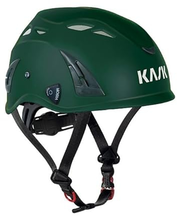 KASK SUPERPLASMA AQ INDUSTRIESCHUTZ -UND KLETTERHELM (BRITISCH-GRÜN) | INKLUSIVE SCHUTZBRILLE (SCHWARZ)