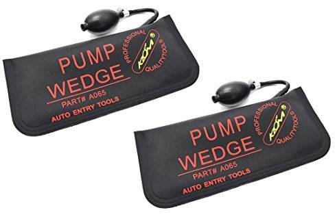 BONAKULA Car Door Opener Air Wedge Rubber Auto Entry Powerful Hand Pump Locksmith Tools Alignment Tool Inflatable Shim (2pcs Large)