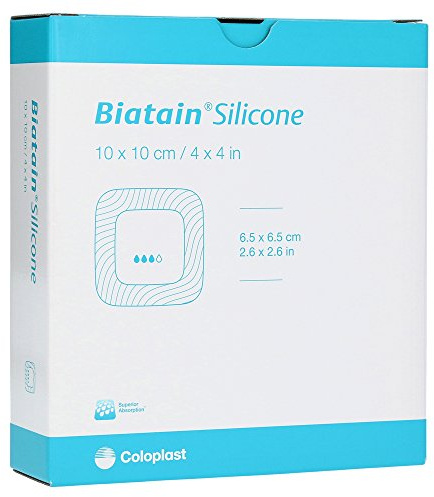 BIATAIN Silicone Schaumverband 10x10 cm 10 Stück