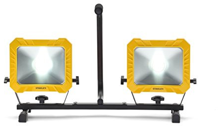 Stanley, Projecteur LED 4000 lumens, boîtier en aluminium robuste, portable et montable sur trépied, intensité lumineuse réglable, idéal pour chantiers et événements nocturnes