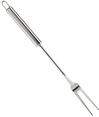 Cook'in Garden Fourchette en Inox - Modèle AC152 - Utilisable sur Plancha et Barbecue - Longue durée de vie - Dimensions L35,5 x l2,2 x 2,5H centimètres