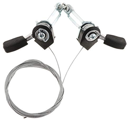1 Paar MTB Fahrrad Daumen Schalthebel 3x6 / 7 Geschwindigkeit Oben Montieren Silber