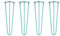 Lot de 4 pieds en épingle à cheveux avec pieds de protection et vis - 10 tailles en 2 et 3 cannes - Design classique rétro industriel style rustique