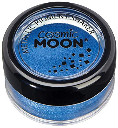 Matte Metallic Pigment Loose Face Powder | Blue | Cosmic Moon | Cosmetic Pearlescent Powder | Eye Shadow, Makeup for Face, Eyes & Body