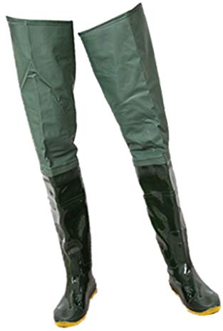 SDENSHI 1 Paio di Stivali da Pesca in PVC con Nastri Termici Completi All'Interno Assicurano Che Siano Totalmente Impermeabili - verde, 40