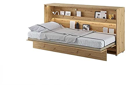 Schrankbett LENART Wandklappbett 90x200 BED CONCEPT Horizontal Eiche