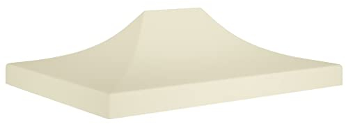 vidaXL Techo de Carpa para Celebraciones Cenador Toldo Cubierta Superior Carpa Plegable Jardín Patio Marquesina Fiesta Crema 4,5x3 m 270 g/m²