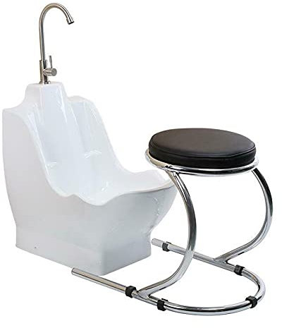 EVOLVE - Ablution Wudu Wash Basin with Heavy Duty Chrome Chair Long Tap and Trap Waste - WuduKhana at Home