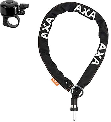 AXA RLC Plus Einsteckkette Ø 5,5 mm - 100 cm länge inkl. 1 Fahrradklingel