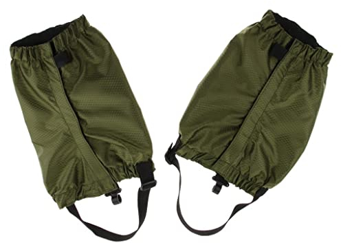 Harilla Polainas Impermeables de Trekking Cubierta de Tobillo Polainas de de Nieve Polainas, ejercito verde, 25cm
