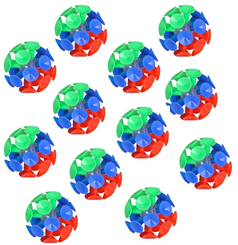 Wurfbälle mit Saugnapf, Partyzubehör für Jungen und Mädchen, 54 mm, 12 Stück
