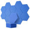 Rdutuok 12 Stück Akustik Panel,30x26x1cm Hexagon Akustik Absorber Schallschutzplatten Akustikpaneele Wand für Tonstudio, Büro,Studio und Wanddekoration Blau
