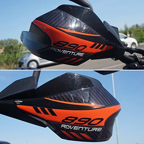 labelbike - 3D Handschutz Schutz Aufkleber für Motorräder kompatibel mit KTM 890 Adventure 2021-2022