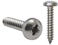 Taskar Stainless Steel Pozi Self Tapping Pan Head Screws No.2/2.2mm x 9.5mm Pack of 50