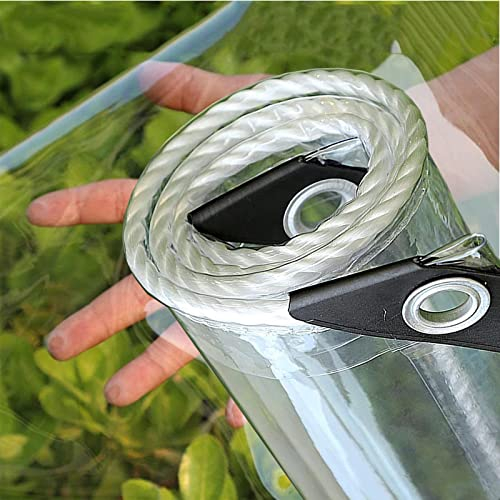 SDLLG Regenplanen Abdeckplanen Wasserdicht Transparente Plane mit ösen aus PVC,die Dicke von Allzweckplane ist 0,4mm Wetterfeste Strapazierfähige Planen Faltbar Ideal als Gewächshaus 0.5 * 1.5m