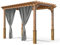 Grand Filippo Gardine 150x240 cm Grau - Outdoor Vorhang Wetterfest mit ösen - Langlebige und Wetterfeste Sonnenblende - Gardine mit Stahlseil Set - Vorhänge für Aussenbereich